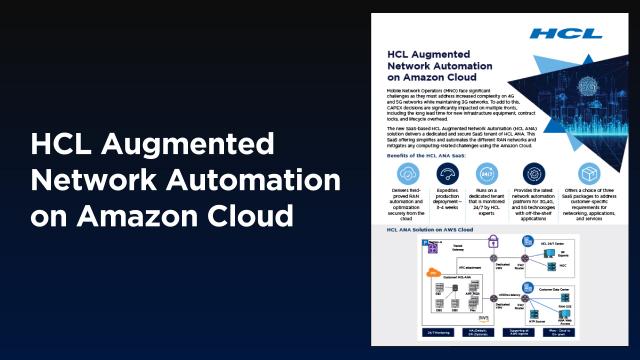 HCL Augmented Network Automation on Amazon Cloud